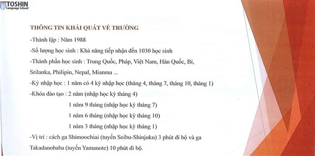 Trường tiếng Nhật Toshin