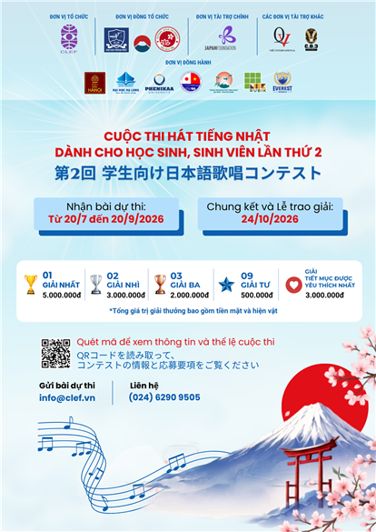 Quốc Tế Việt tiếp tục đồng hành cùng cuộc thi hát tiếng Nhật dành cho học sinh, sinh viên lần thứ 2