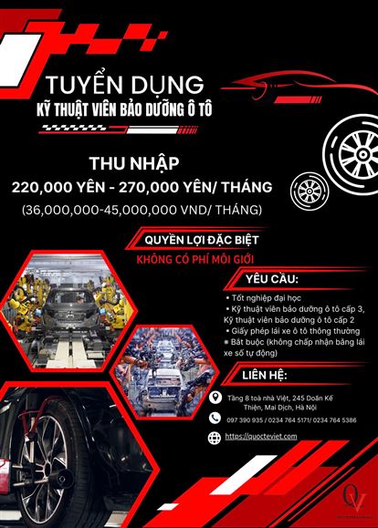 Kỹ thuật viên bảo dưỡng ô tô