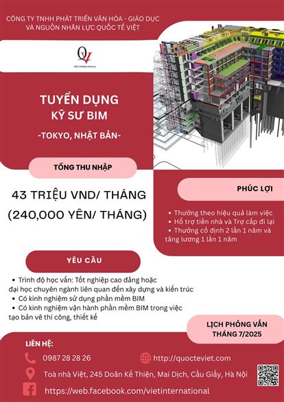 Kỹ sư BIM tại Tokyo